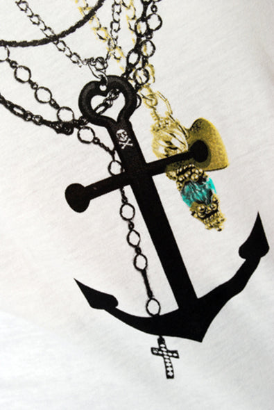 Steady Clothing - Sailor Bling Tee-Ivory