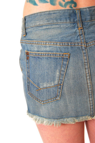 Vans and denim sales skirt